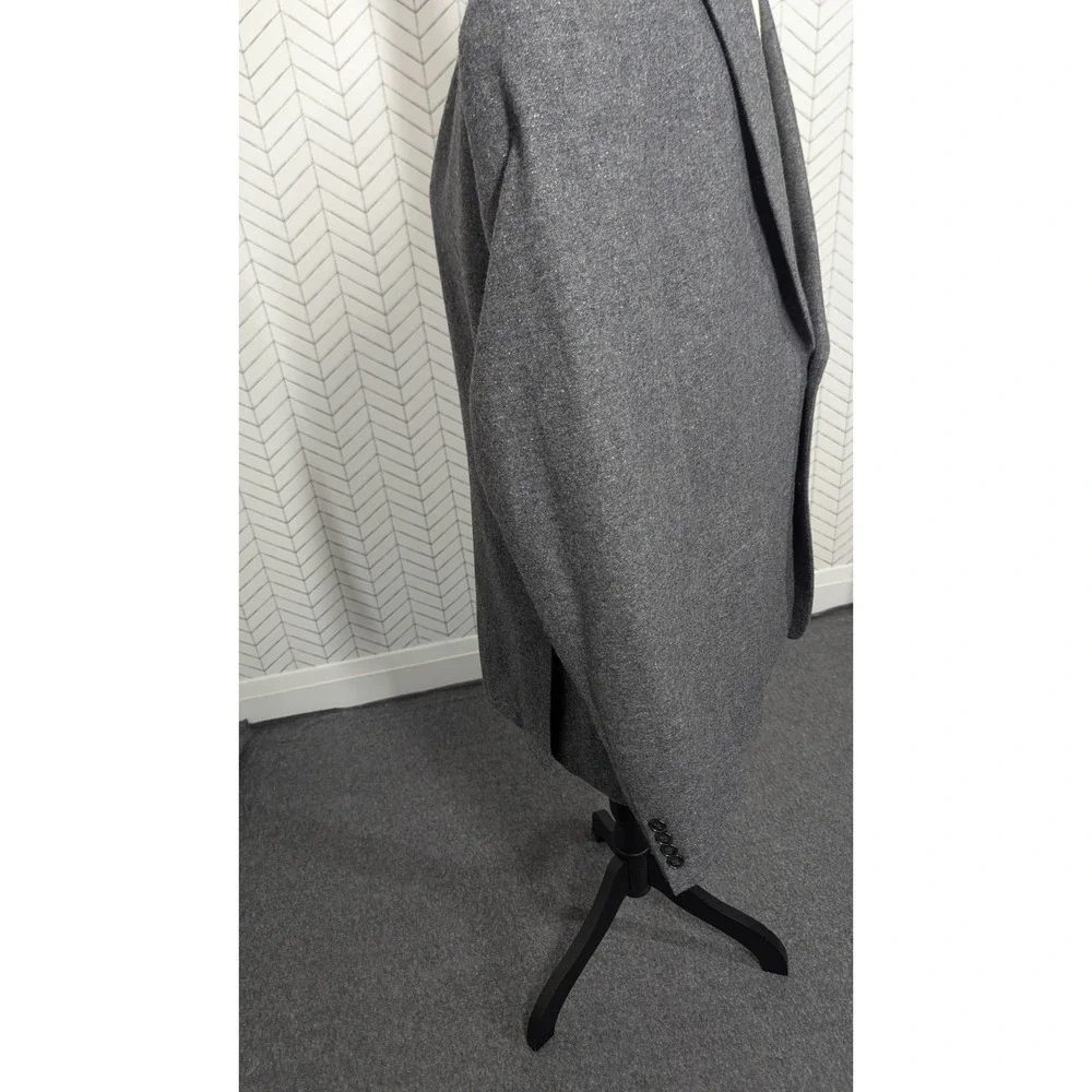 John Varvatos Blazer Mens 42R Gray Wool Blend Two Buttons Flap Pockets Old Money